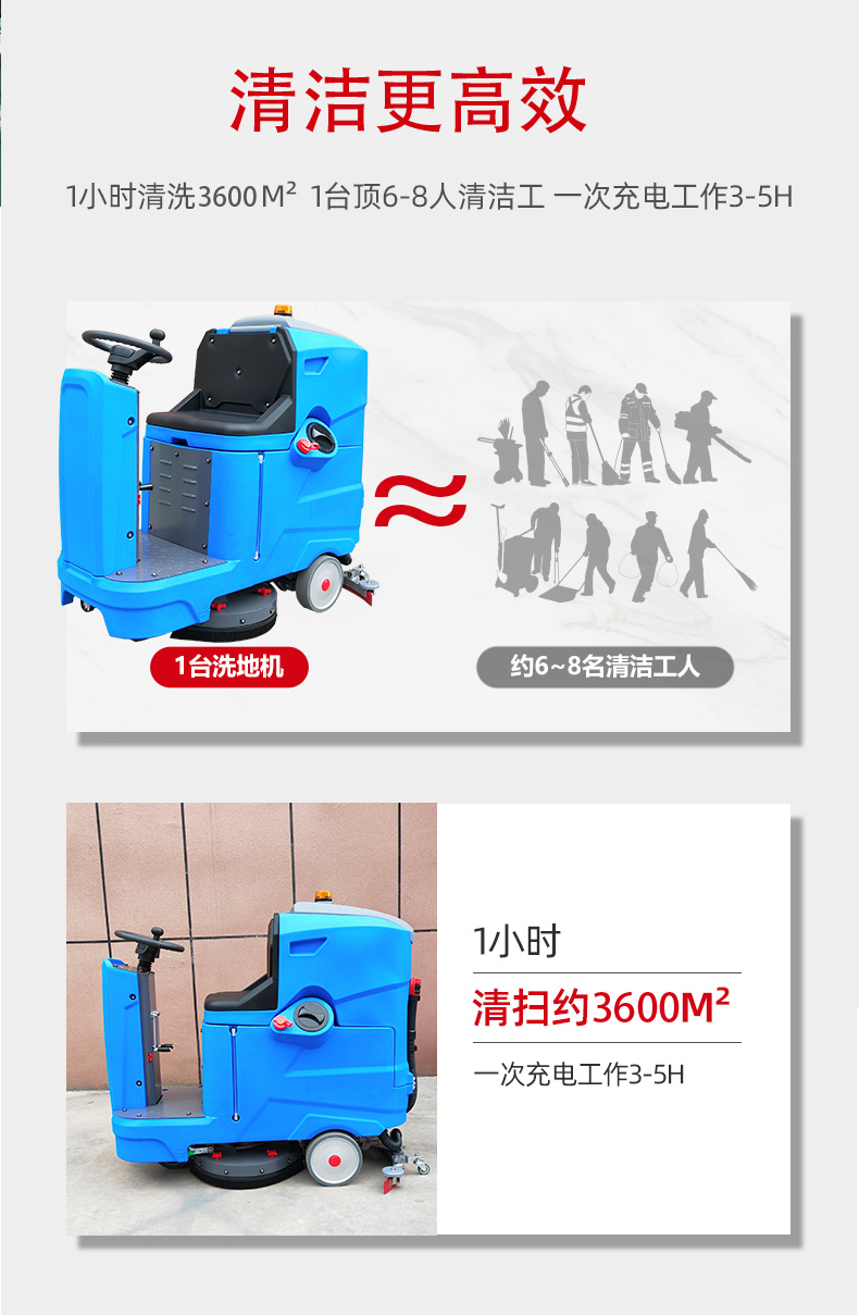 渭南驾驶式洗地机更适合用在高铁站